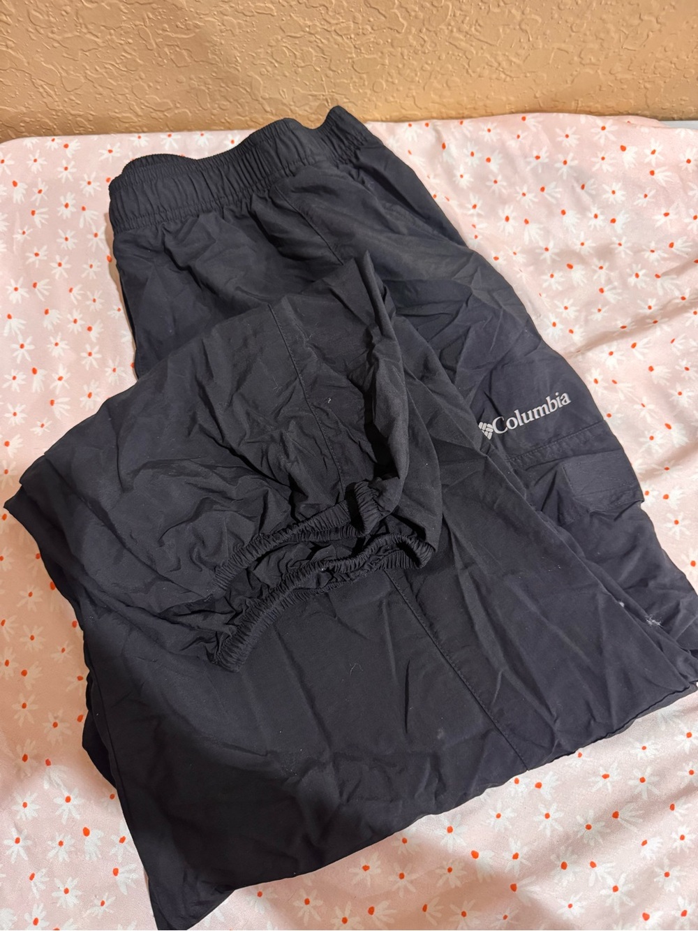 Columbia Black Packable Rain Joggers